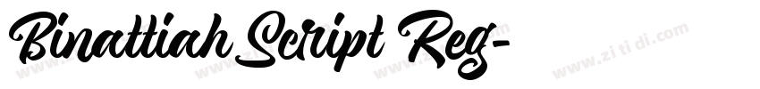 Binattiah Script Reg字体转换